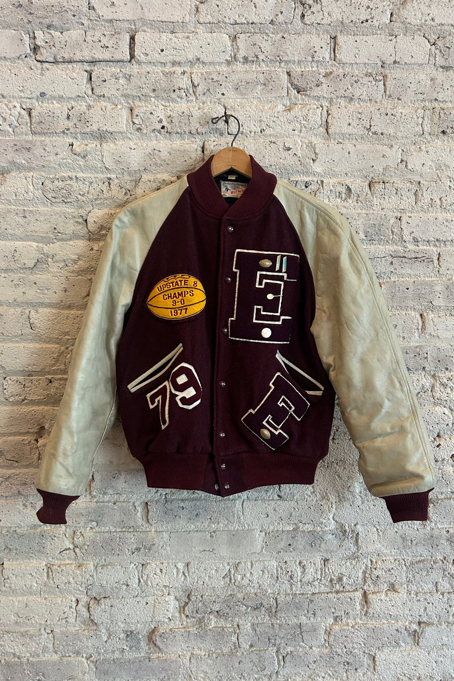 Wesley Supply Co 1970's Butwin Elgin Varsity Jacket in Burgundy - Notre