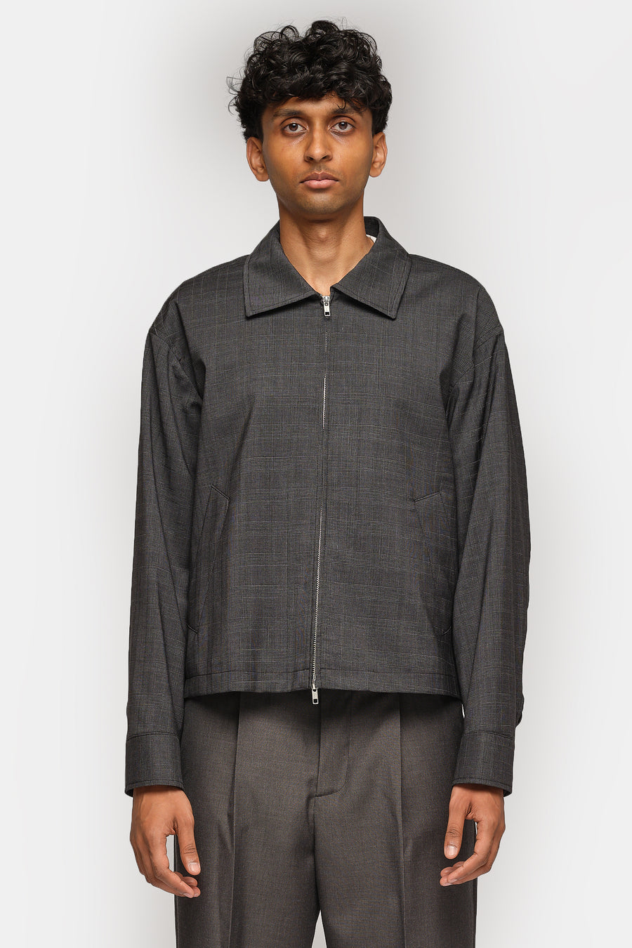 mfpen Mail Jacket in Dark Grey Check - Notre