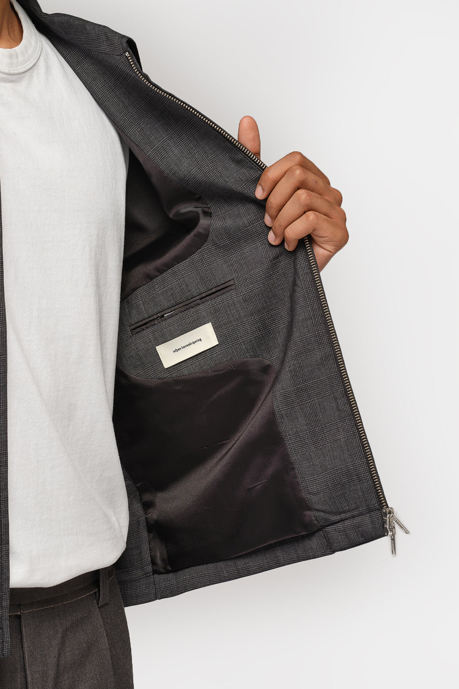 mfpen Mail Jacket in Dark Grey Check - Notre
