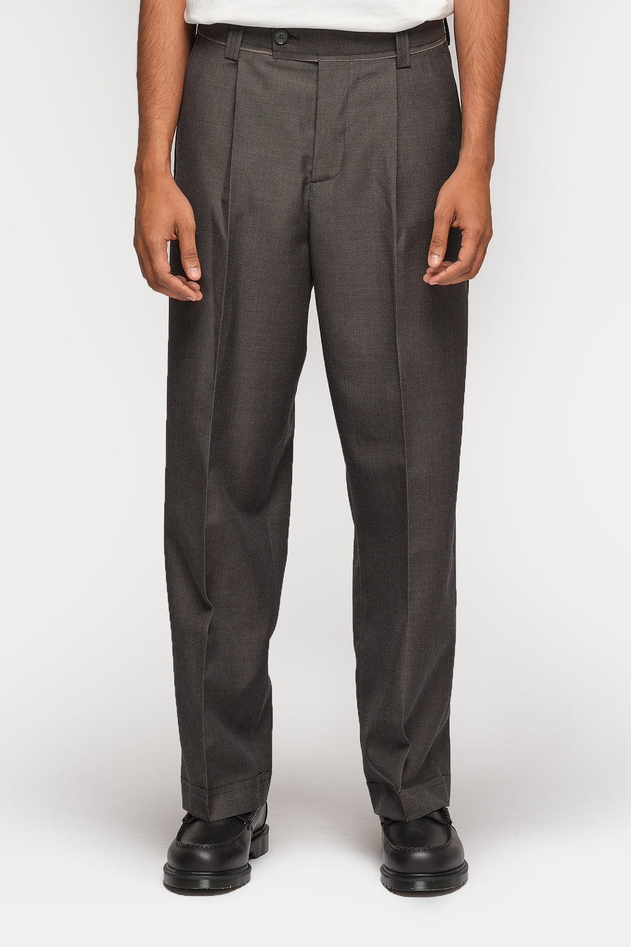 mfpen Patch Trouser in Grey Dry Wool - Notre