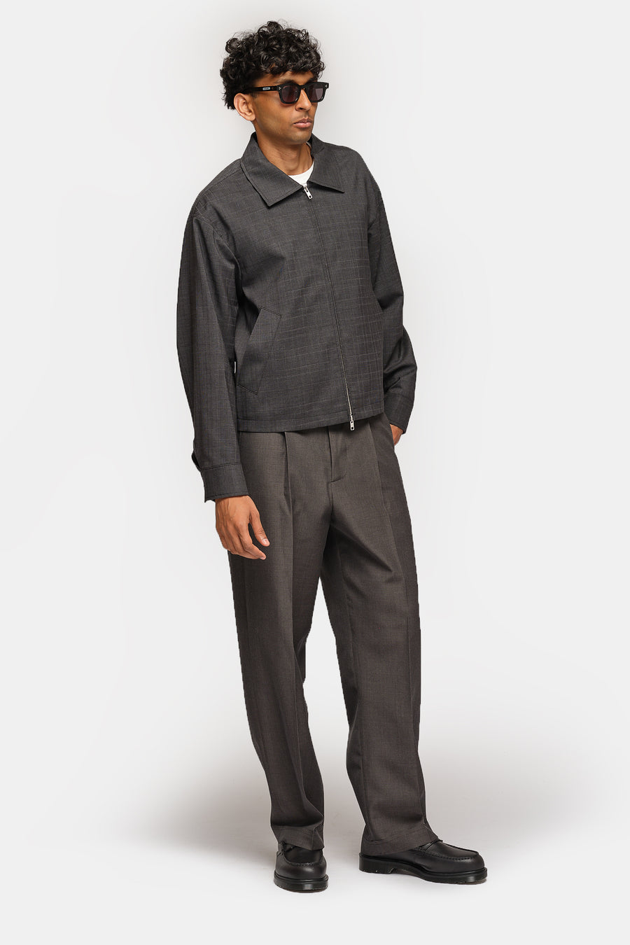 mfpen Patch Trouser in Grey Dry Wool - Notre
