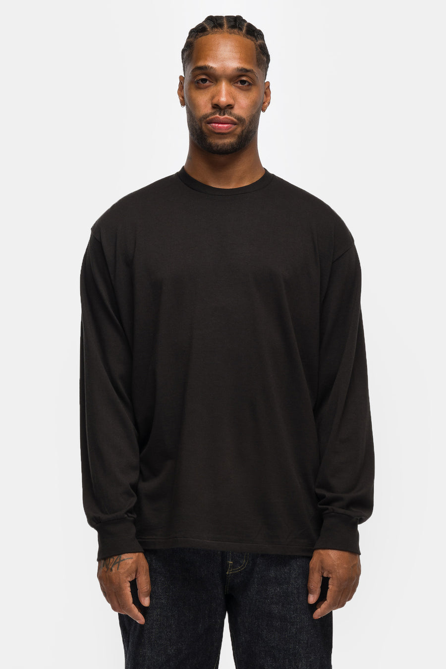 A. Presse Cashmere Blend L/S T-Shirt in Black - Notre