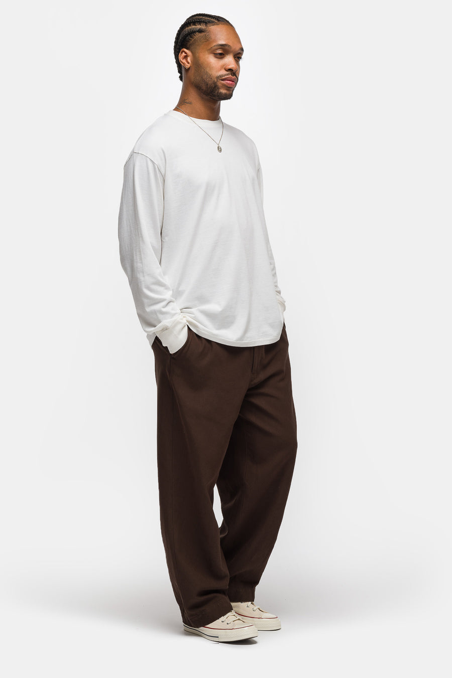 A. Presse Cashmere Blend L/S T-Shirt in White - Notre