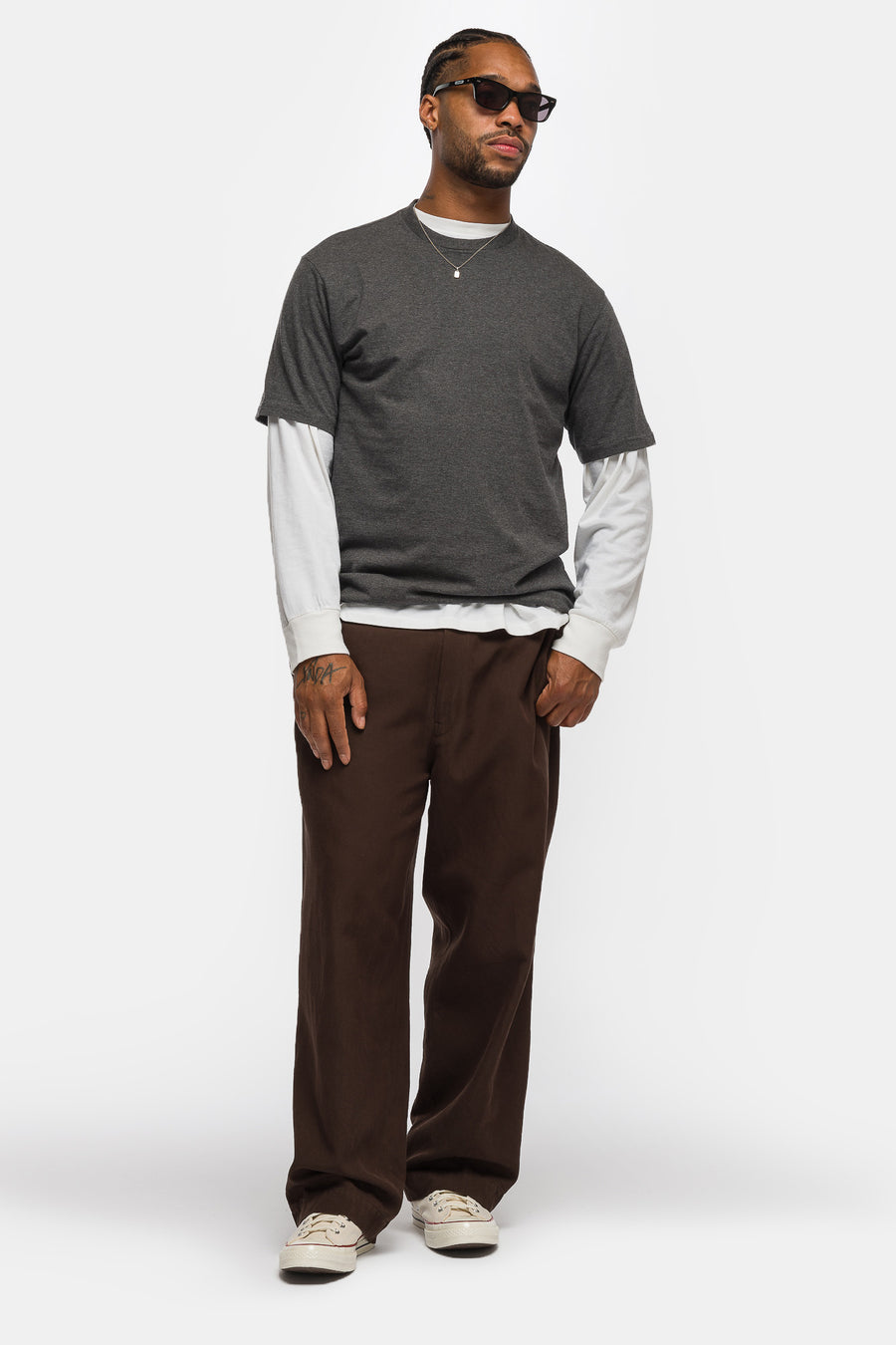 A. Presse Light Weight T-Shirt in Grey - Notre