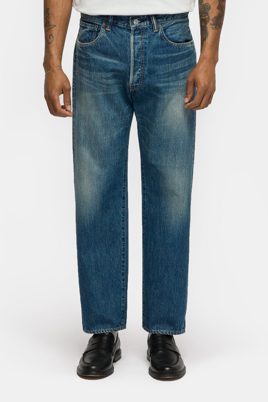A. Presse Washed Denim Pants E in Bleach - Notre