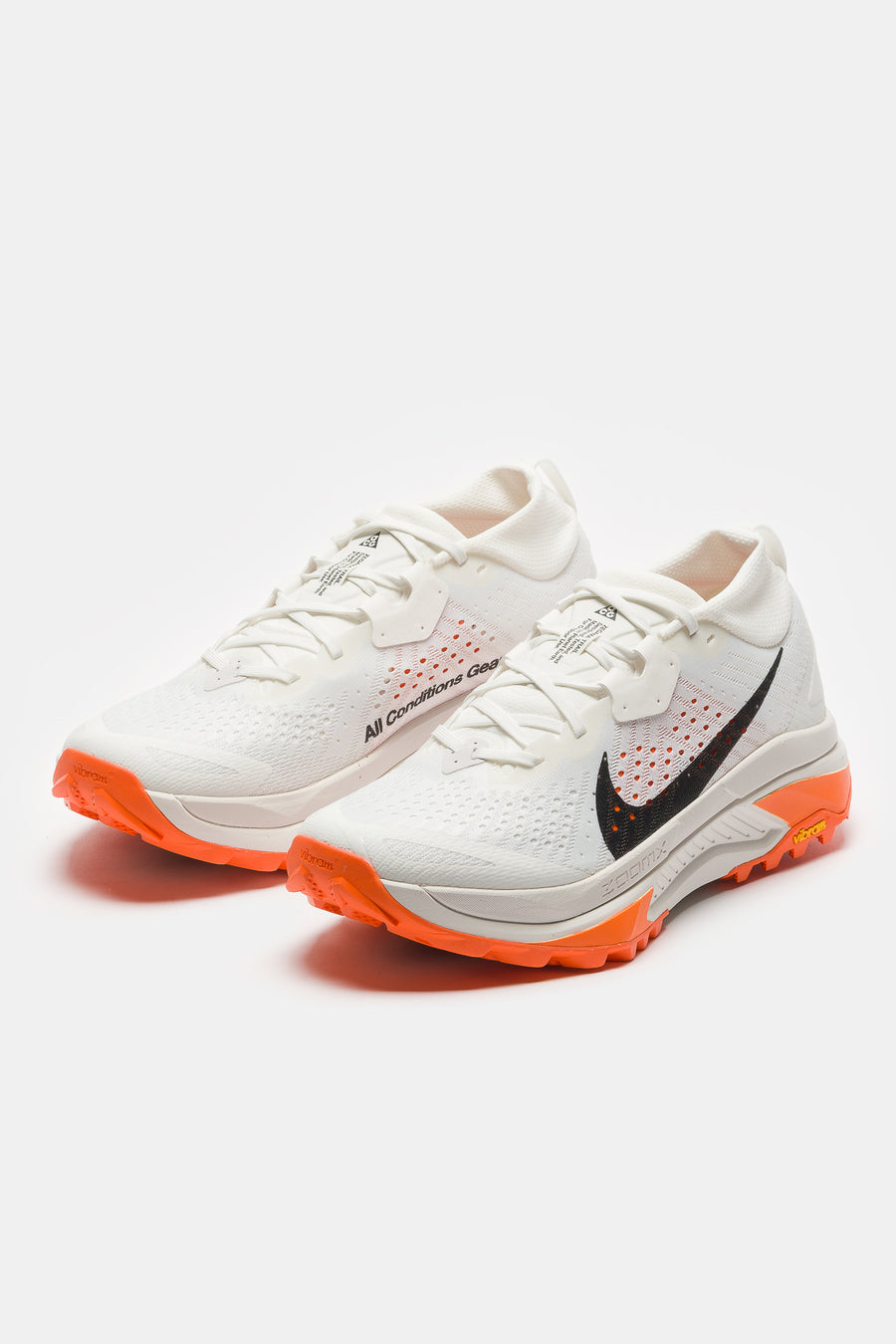 Nike ACG Zegama Sneaker in Summit White/Black/Phantom/Safety Orange - Notre