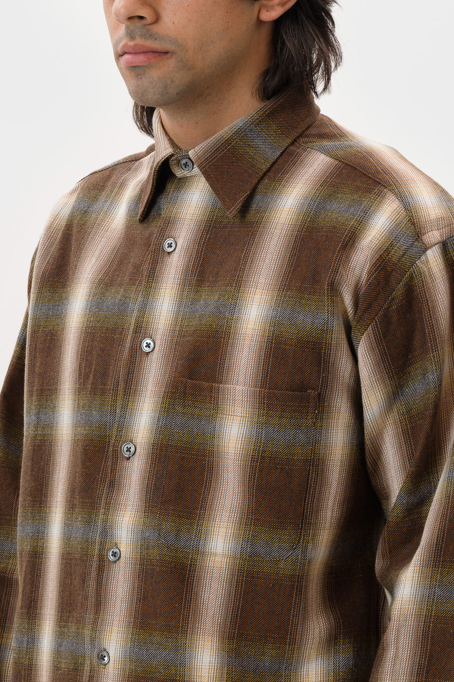 Aaron Levine Flannel Shirt in Cedar - Notre