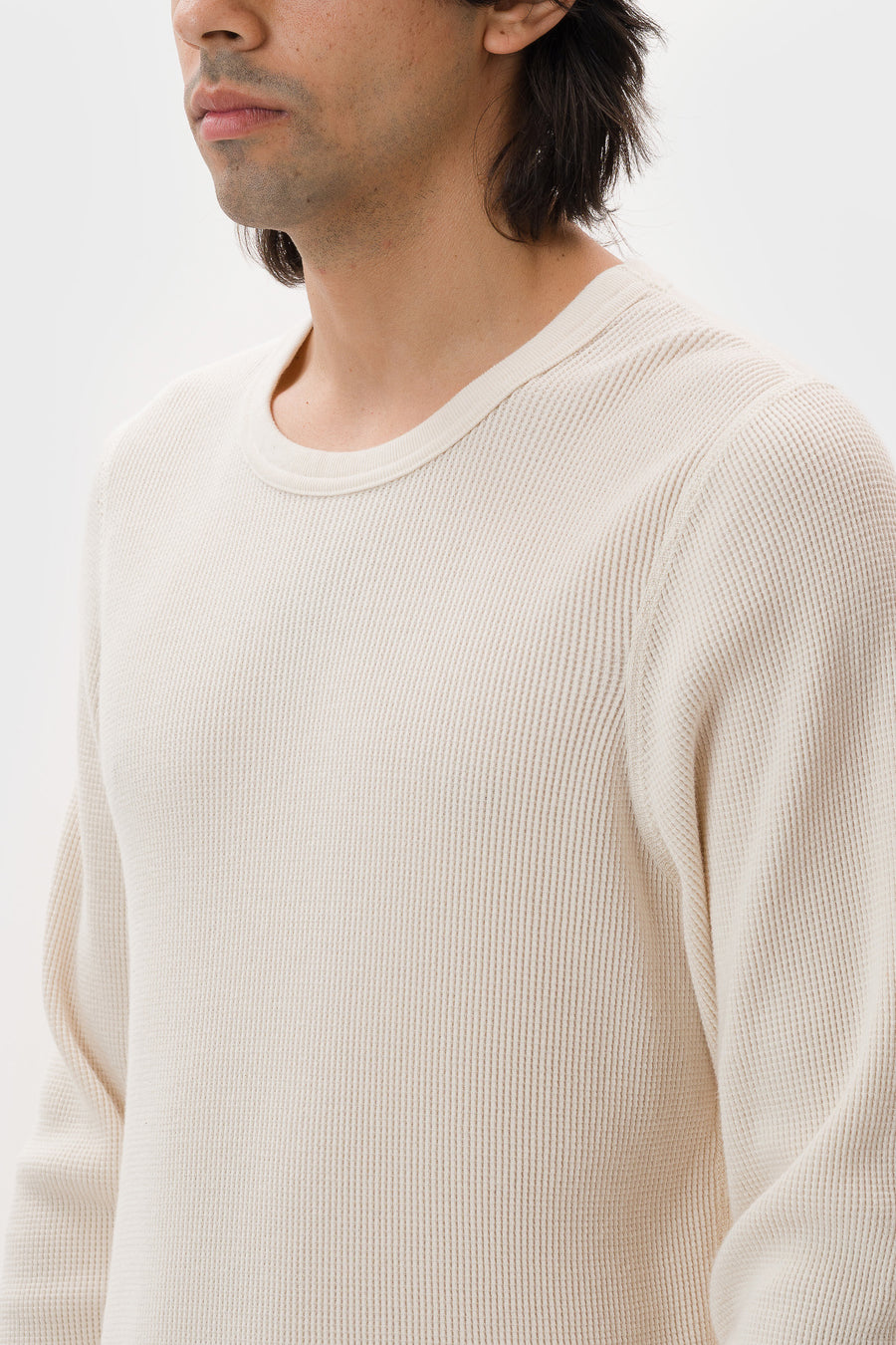 Aaron Levine Longsleeve Thermal in Cream - Notre