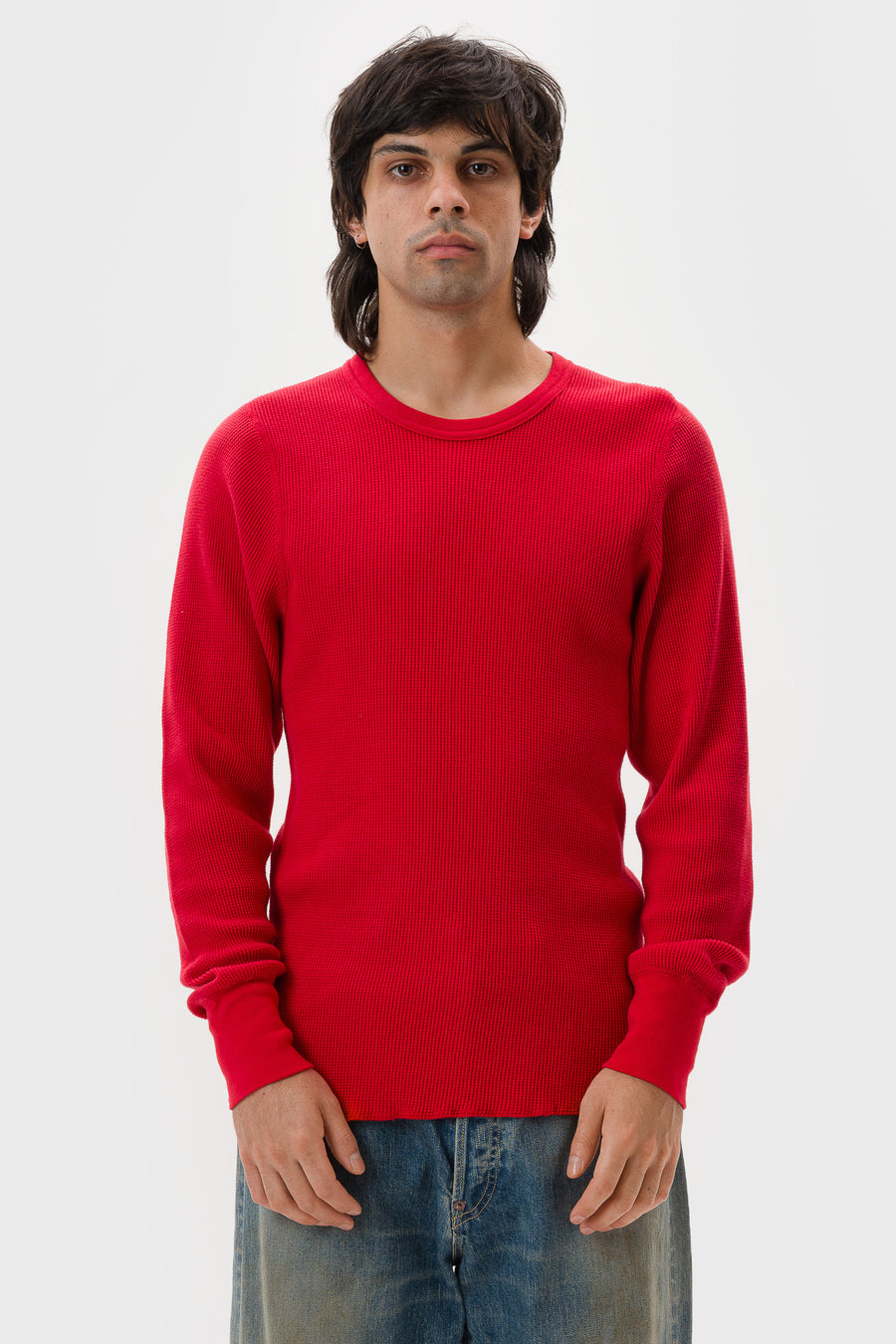 Aaron Levine Longsleeve Thermal in Red - Notre