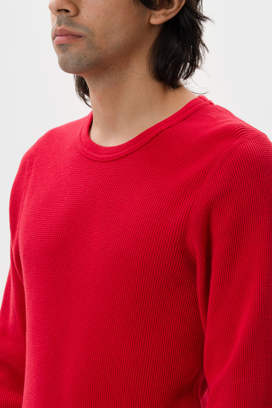Aaron Levine Longsleeve Thermal in Red - Notre