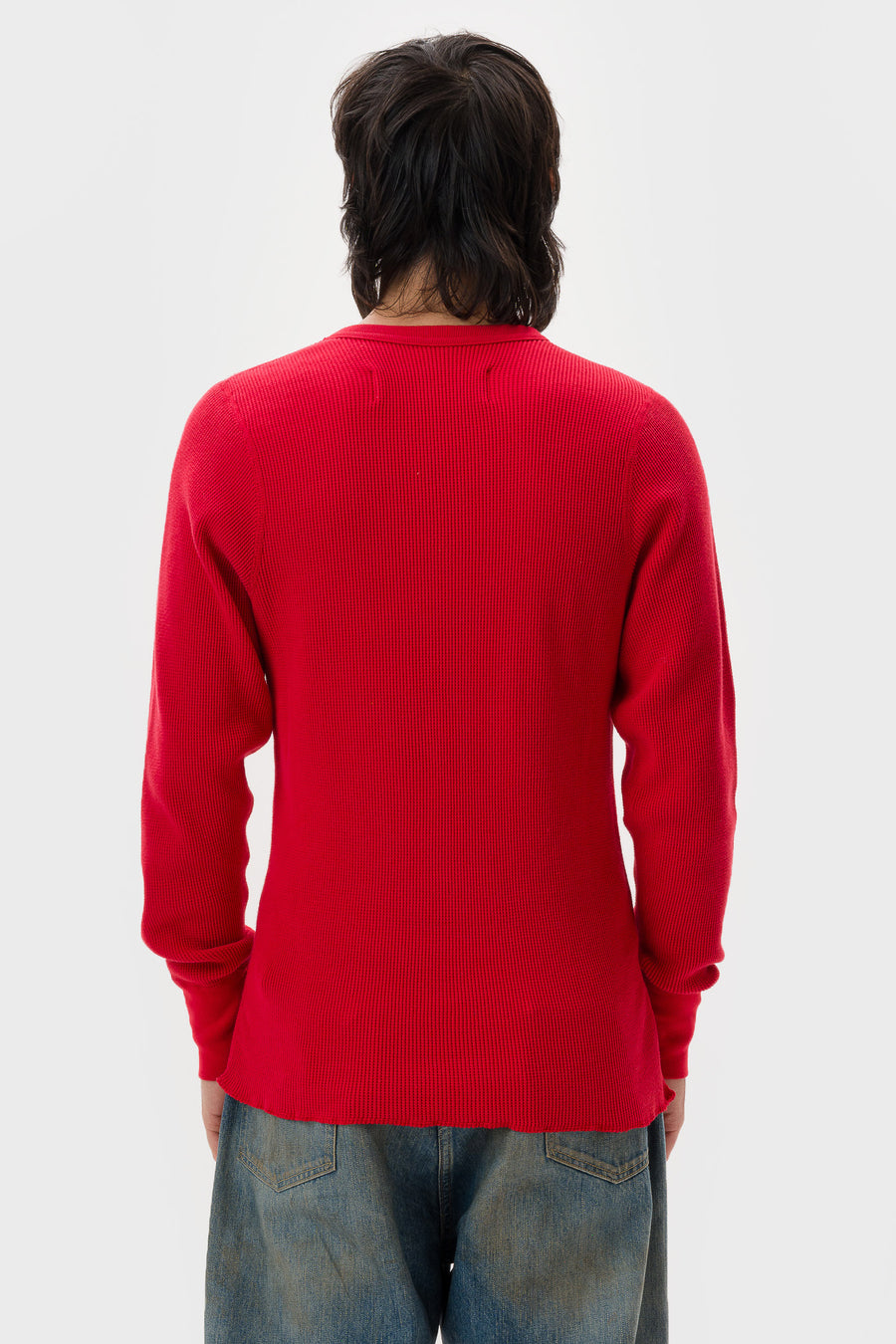 Aaron Levine Longsleeve Thermal in Red - Notre