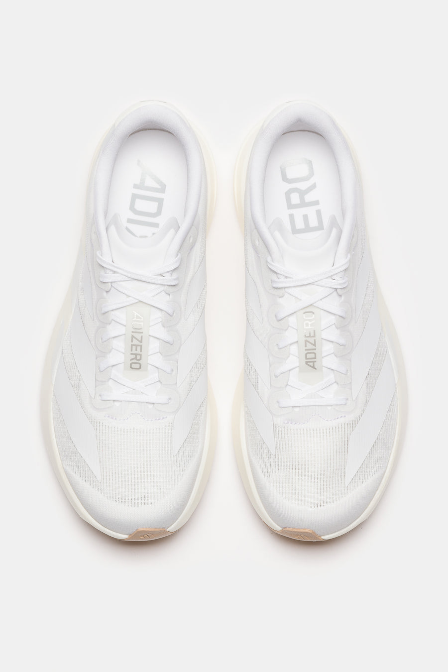 adidas Adizero Evo SL Sneaker in White/White/Sandstone - Notre