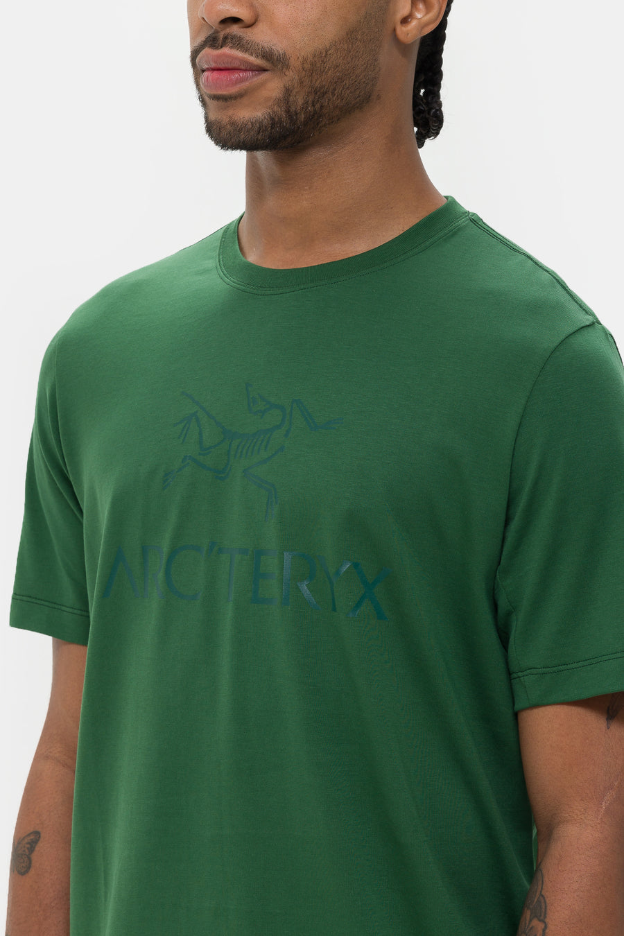 Arc'teryx Arc'Word Logo T-Shirt in Eden/Dark Eden - Notre