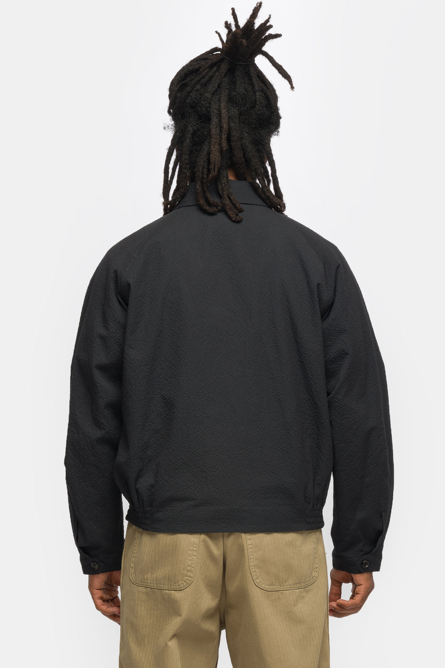 Bode Seersucker Coach Jacket in Dark Navy - Notre