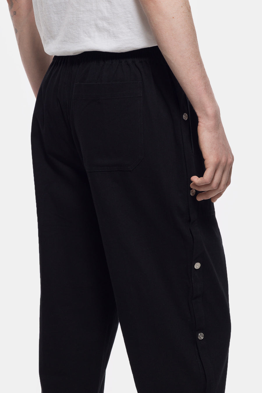 Bode Twill Tear Away Track Pant in Black - Notre