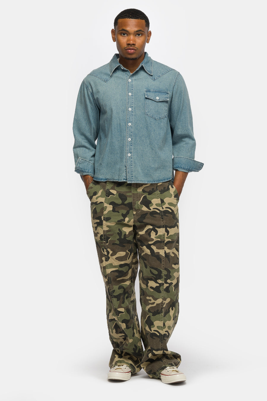 Bare Knuckles Baker Ripstop Pant in Star Camo - Notre