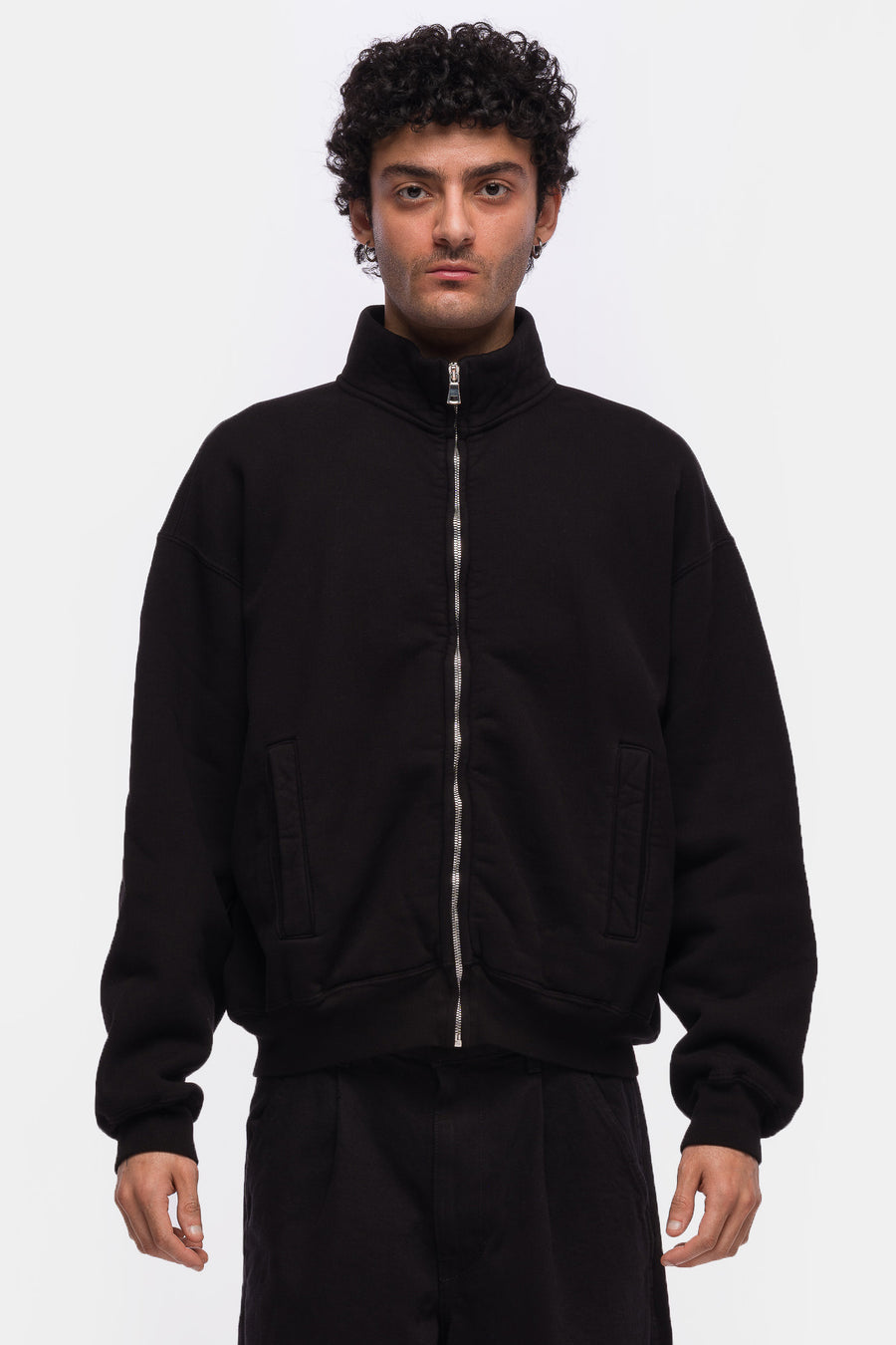 Bare Knuckles Basics Full Zip Sweatshirt in Aged Black - Notre
