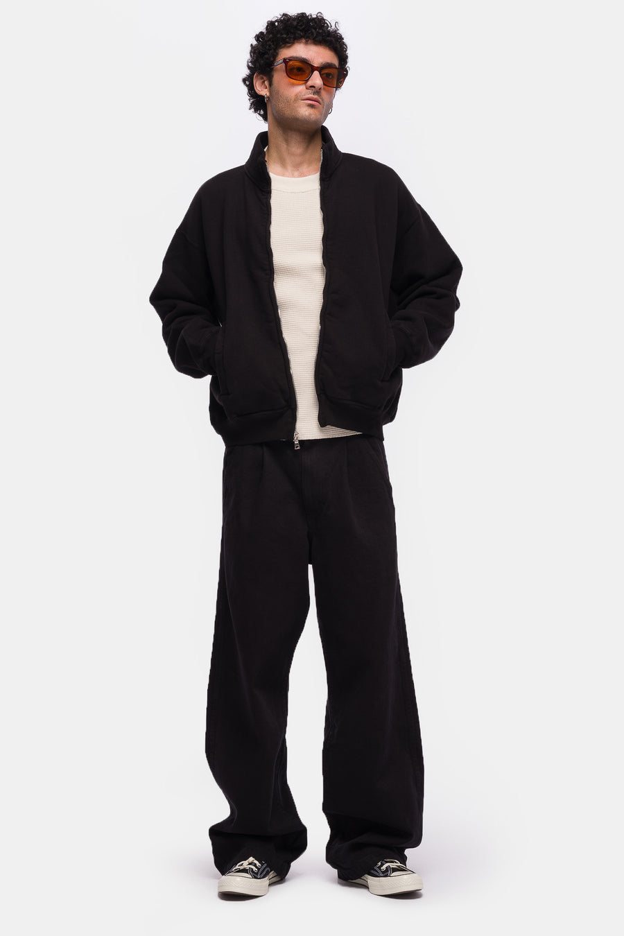Bare Knuckles Basics Full Zip Sweatshirt in Aged Black - Notre