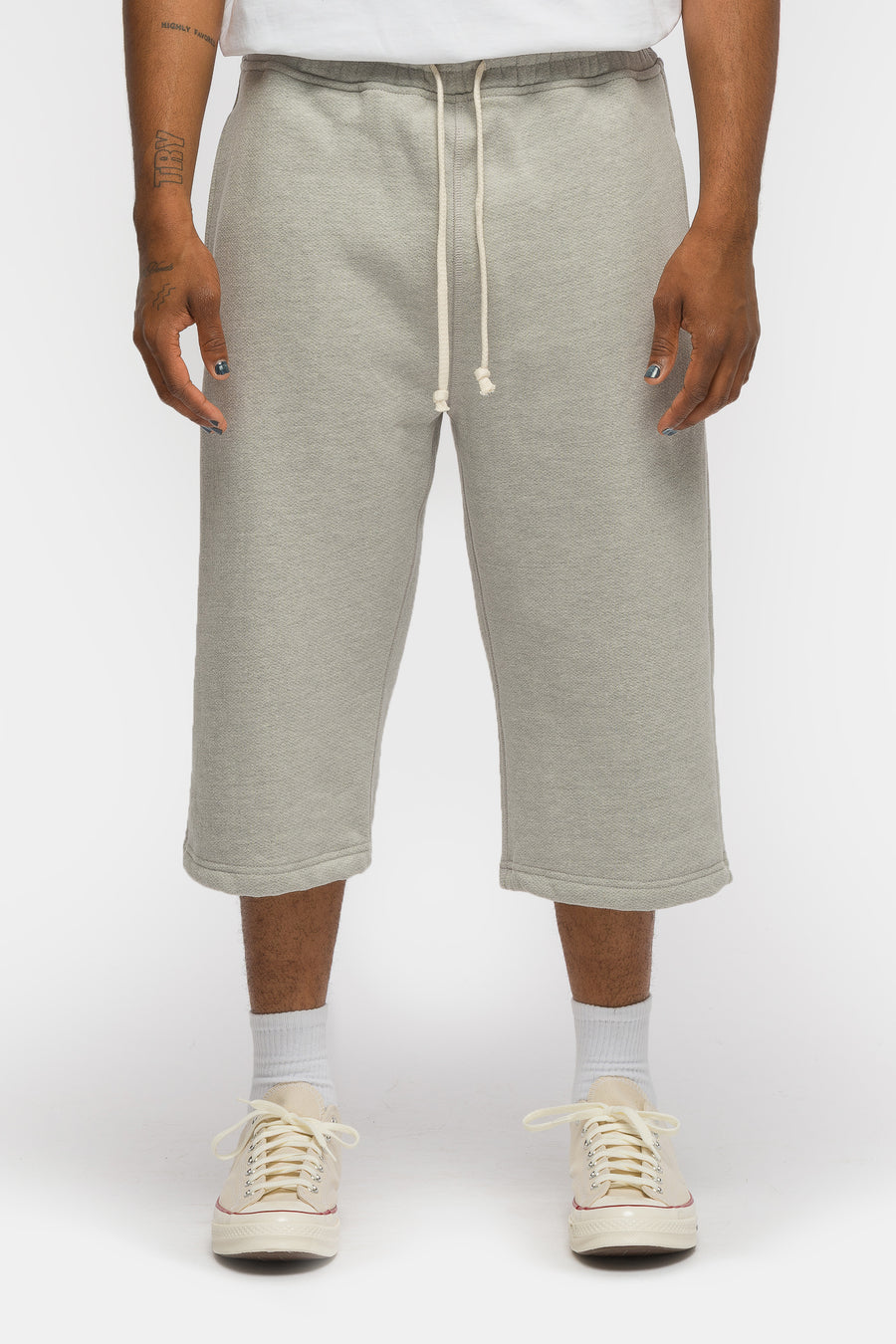 Bare Knuckles Basics Sweatshort in Heather Grey - Notre