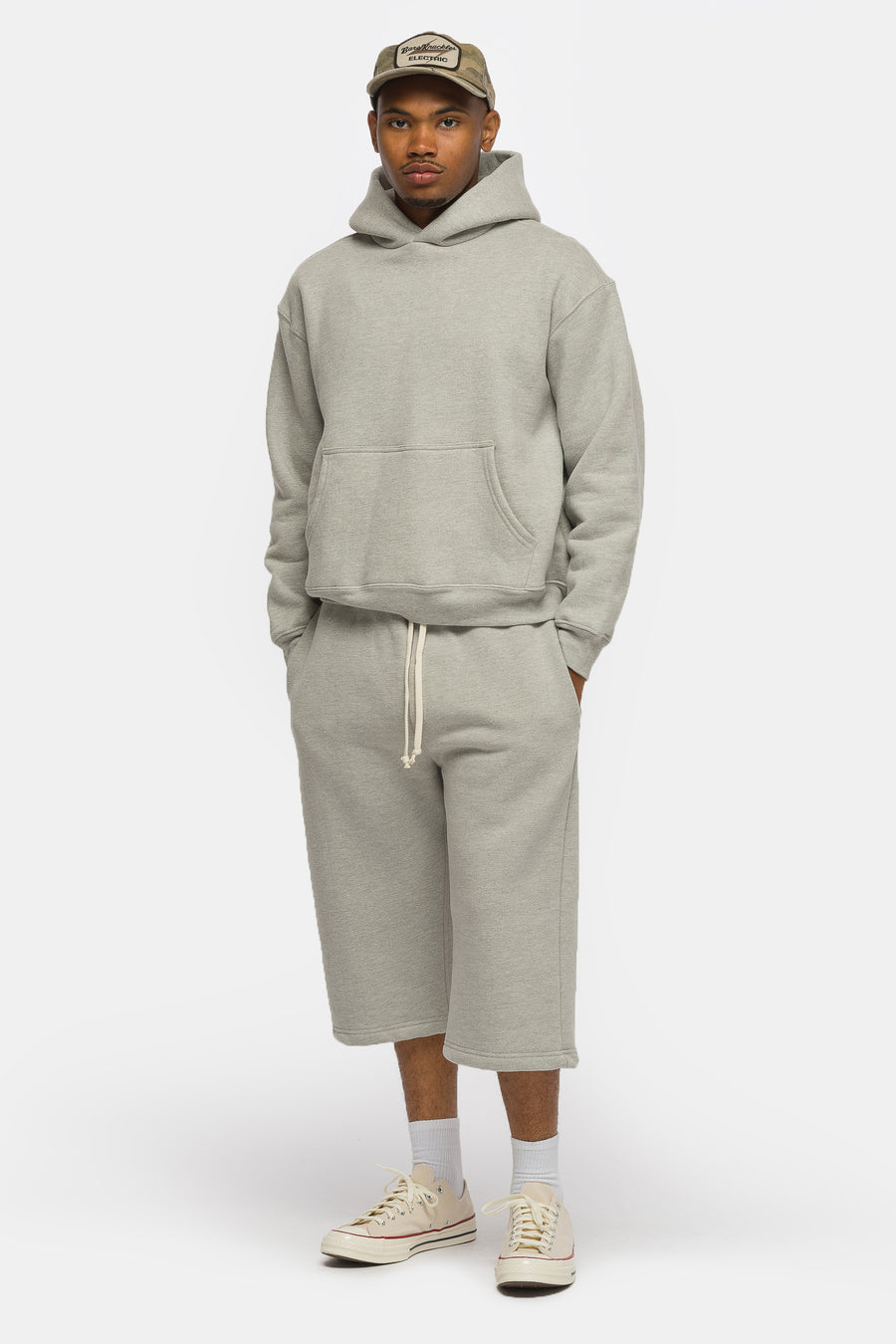 Bare Knuckles Basics Sweatshort in Heather Grey - Notre