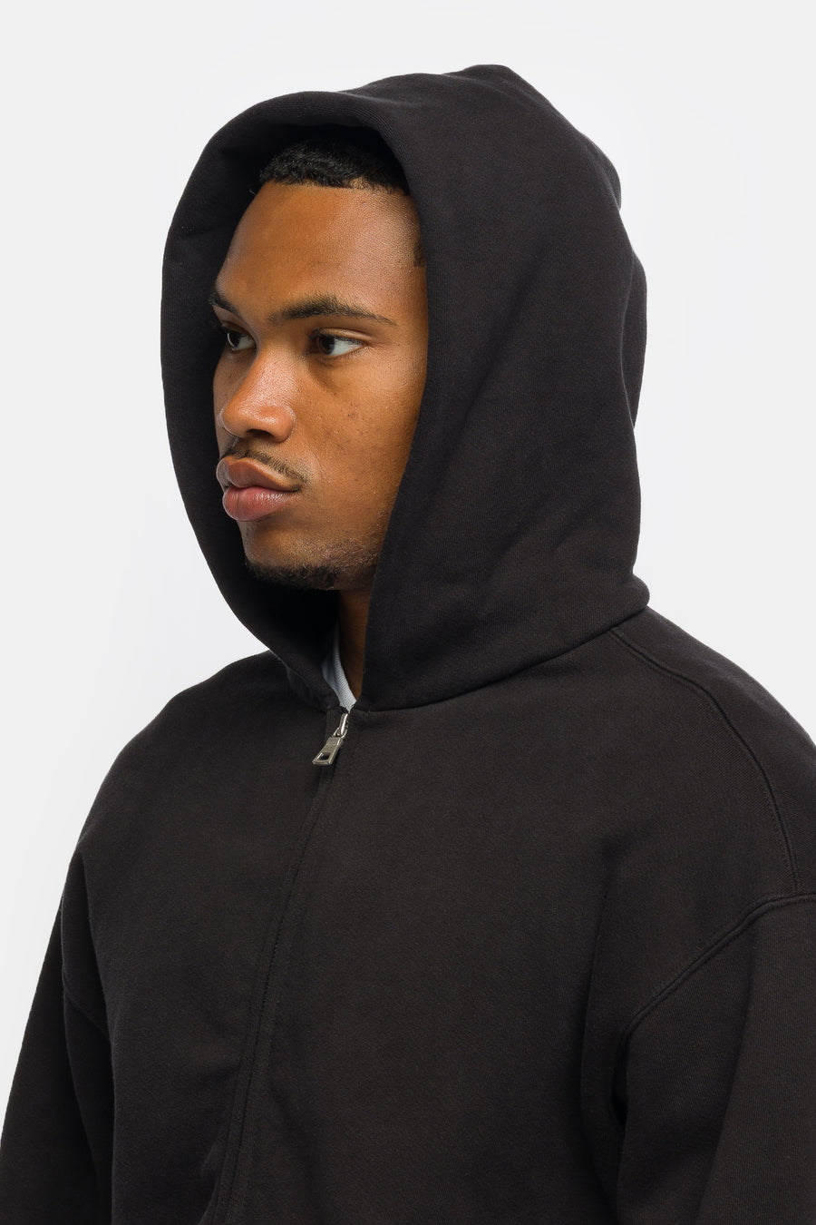 Bare Knuckles Basics Zip Hoodie in Aged Black - Notre