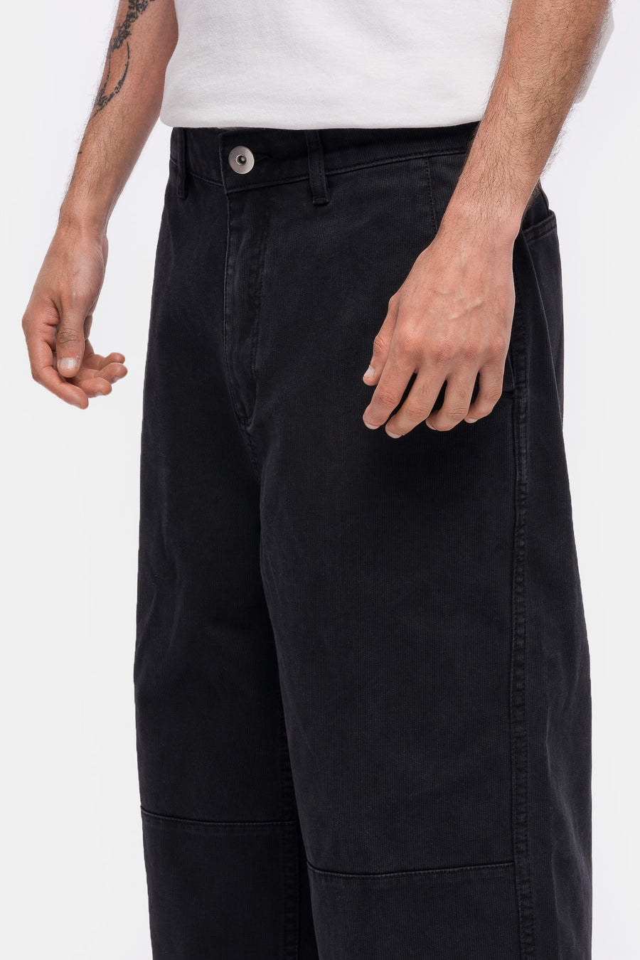 Bare Knuckles Bedford Cord Short in Aged Black - Notre