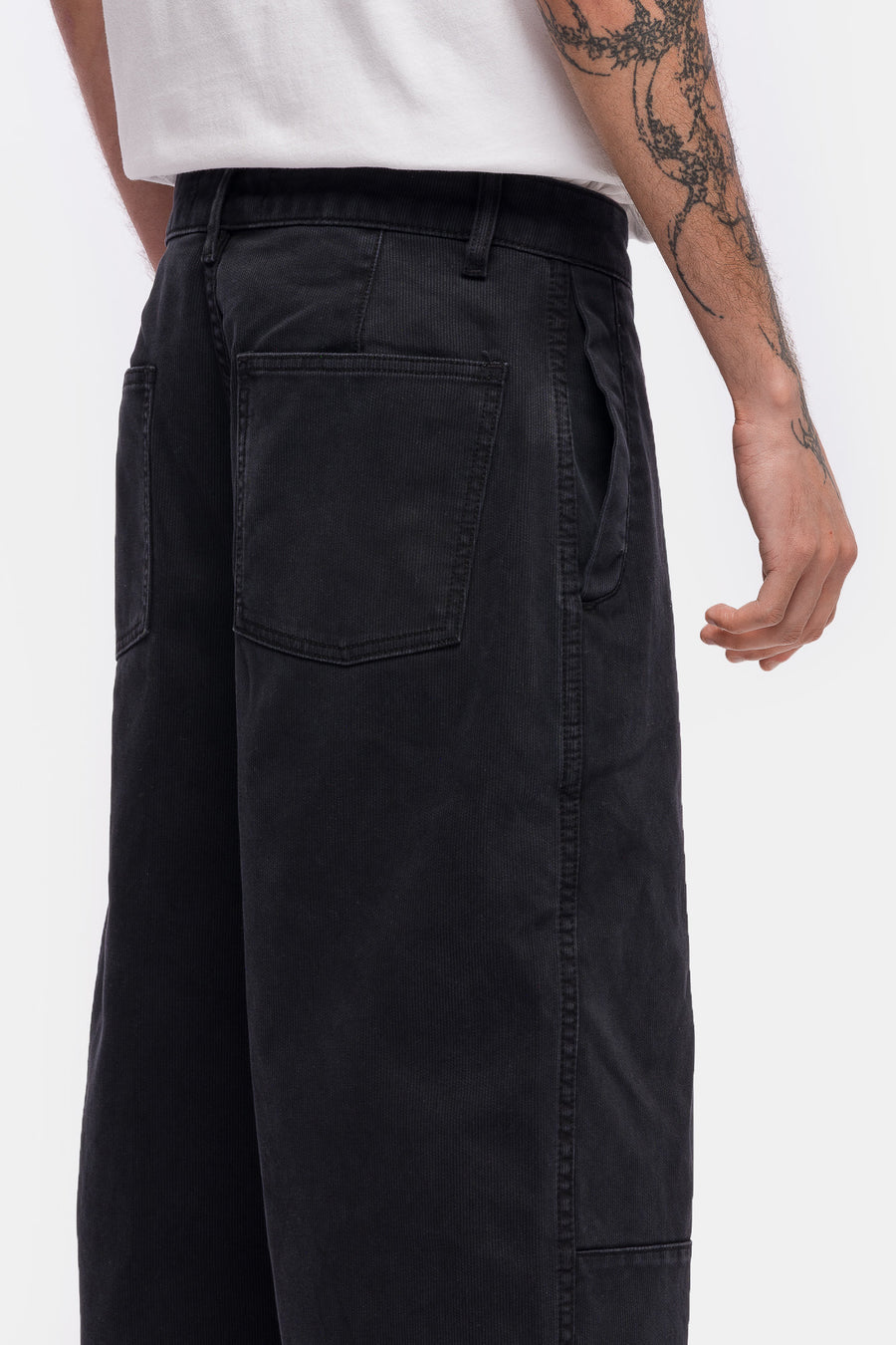 Bare Knuckles Bedford Cord Short in Aged Black - Notre