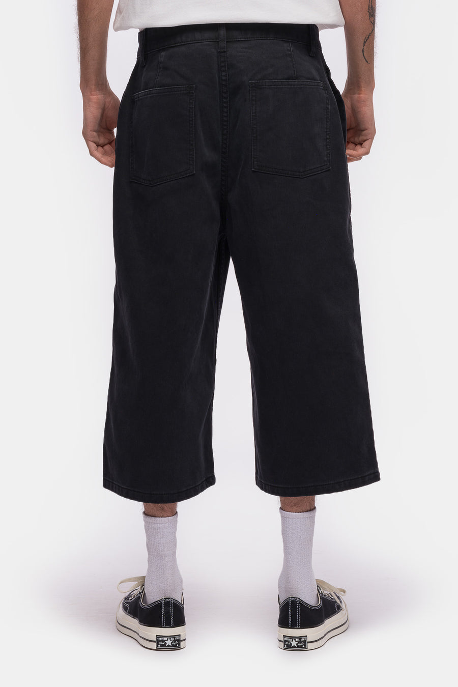 Bare Knuckles Bedford Cord Short in Aged Black - Notre