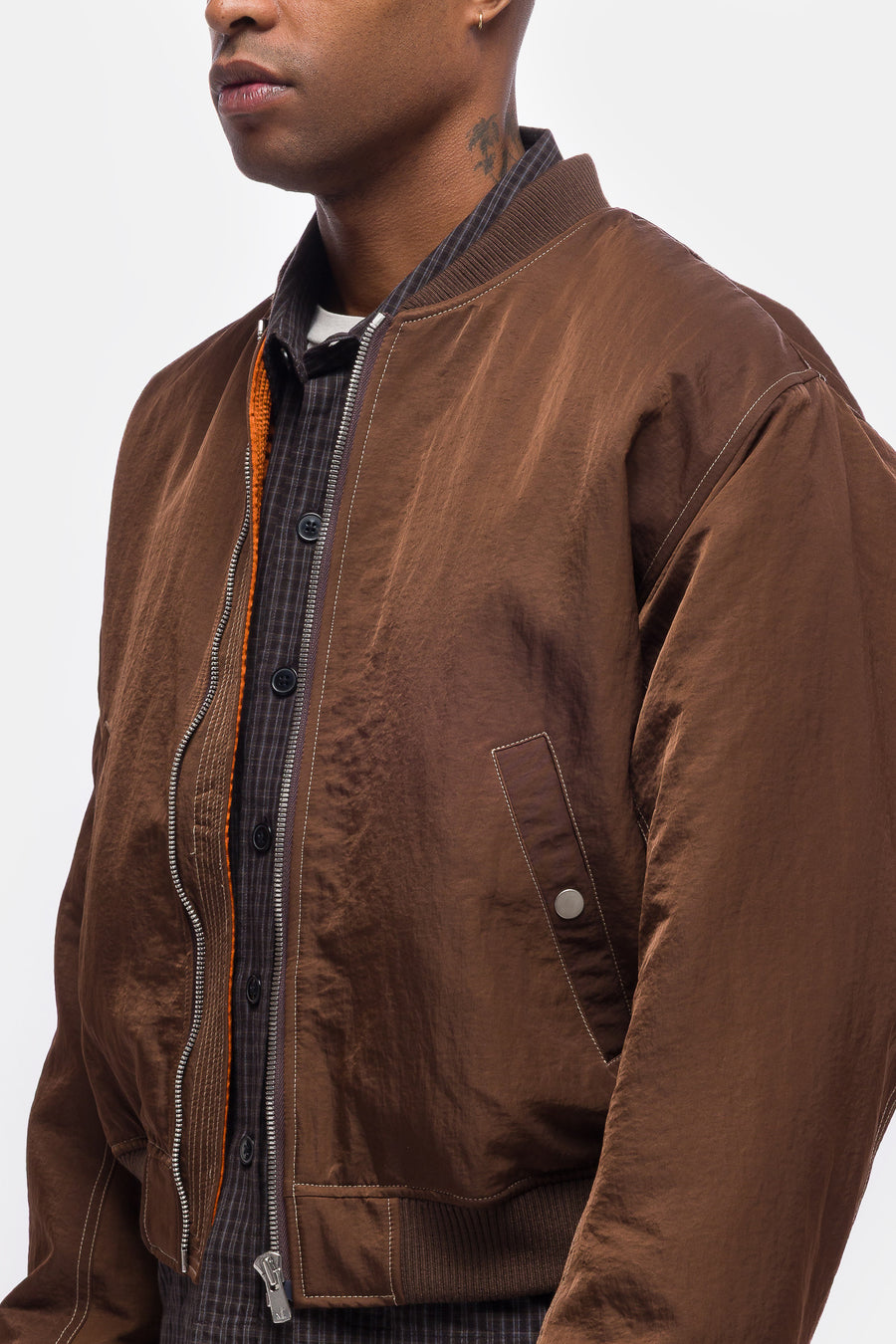 Bare Knuckles Breach Bomber Jacket in Brown - Notre