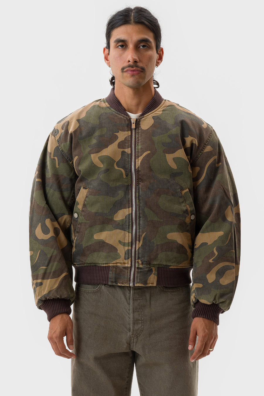 Bare Knuckles Breach Bomber Jacket in Star Camo - Notre