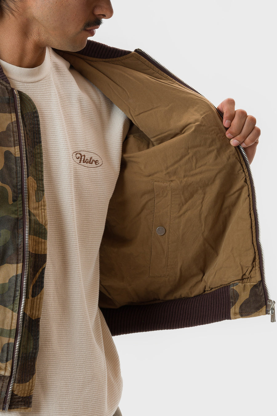 Bare Knuckles Breach Bomber Jacket in Star Camo - Notre