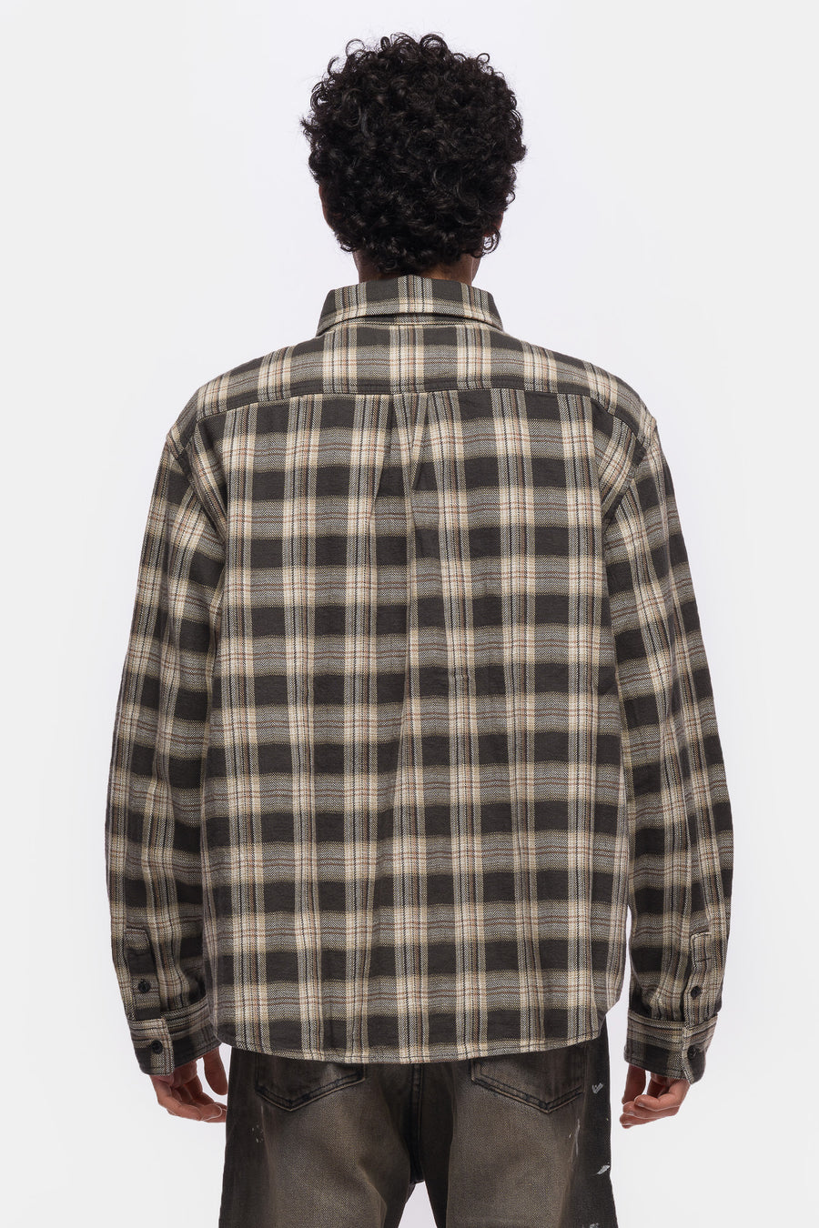 Bare Knuckles Eddie L/S Flannel in Black Plaid - Notre
