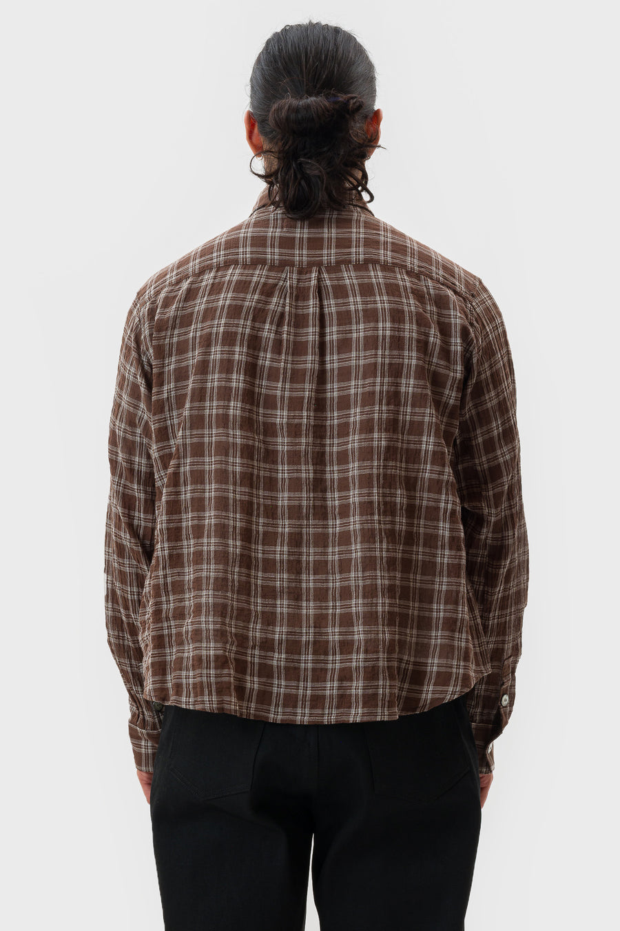 Bare Knuckles Eddie L/S Shirt in Brown Check - Notre