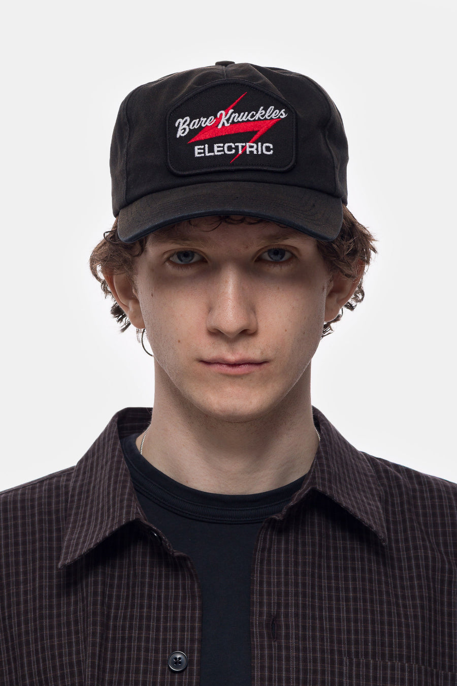 Bare Knuckles Electric Logo Hat in Black/Red - Notre