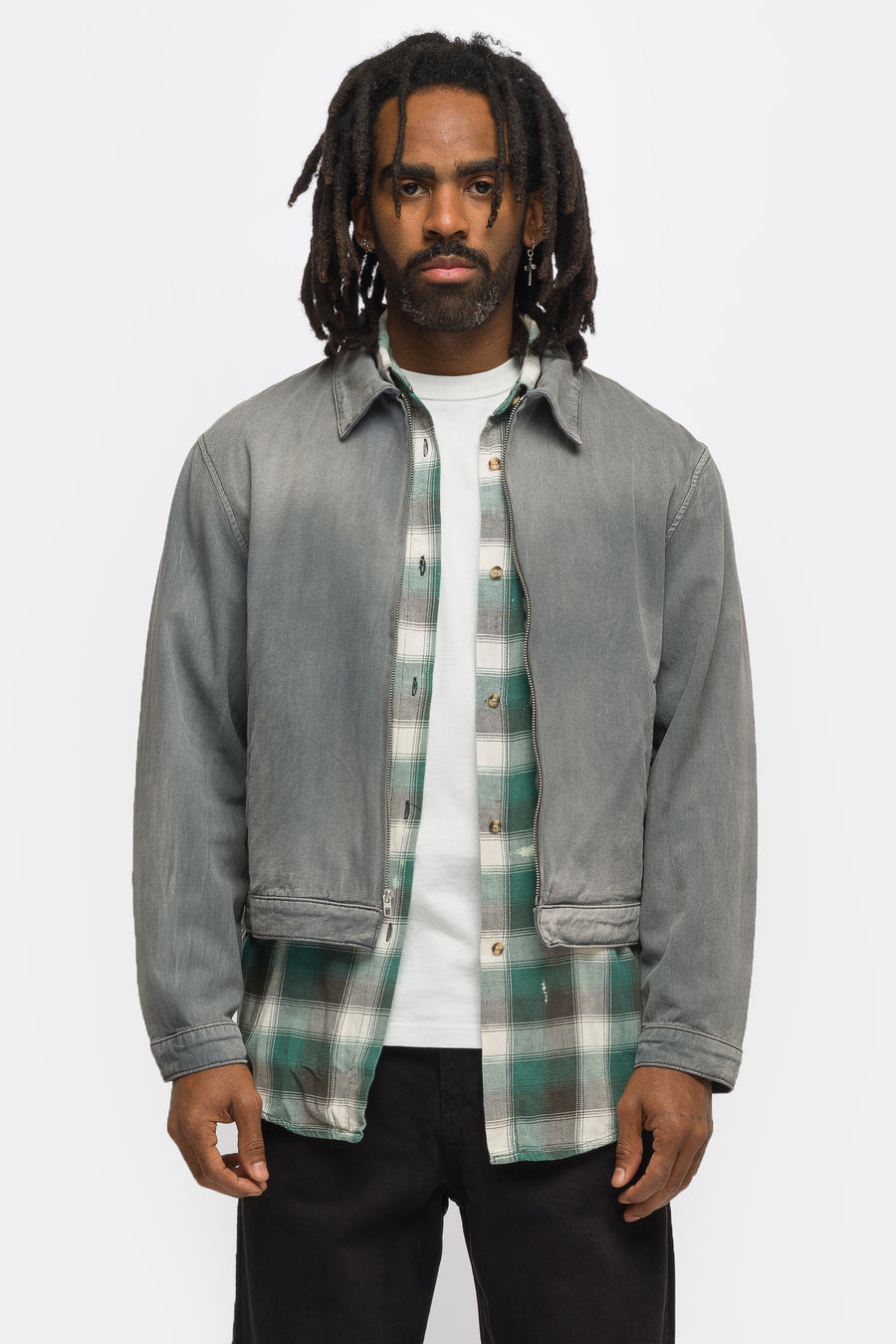 Bare Knuckles Freddy Cotton Blouson in Dove Grey - Notre