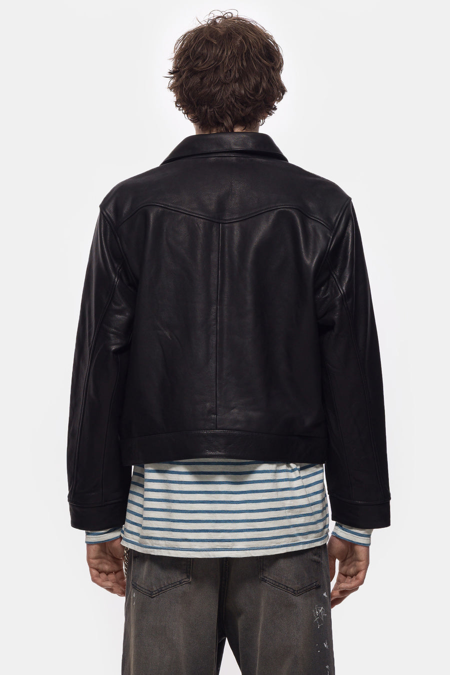 Bare Knuckles Freddy Leather Blouson in Black - Notre