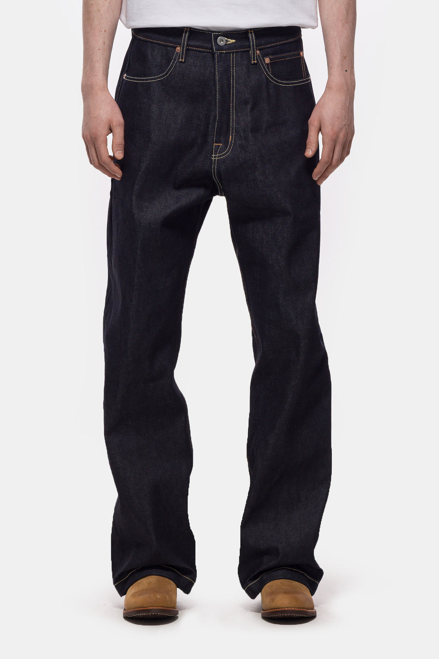 Bare Knuckles Javier Wide Leg Selvedge Jean in Indigo Blue - Notre