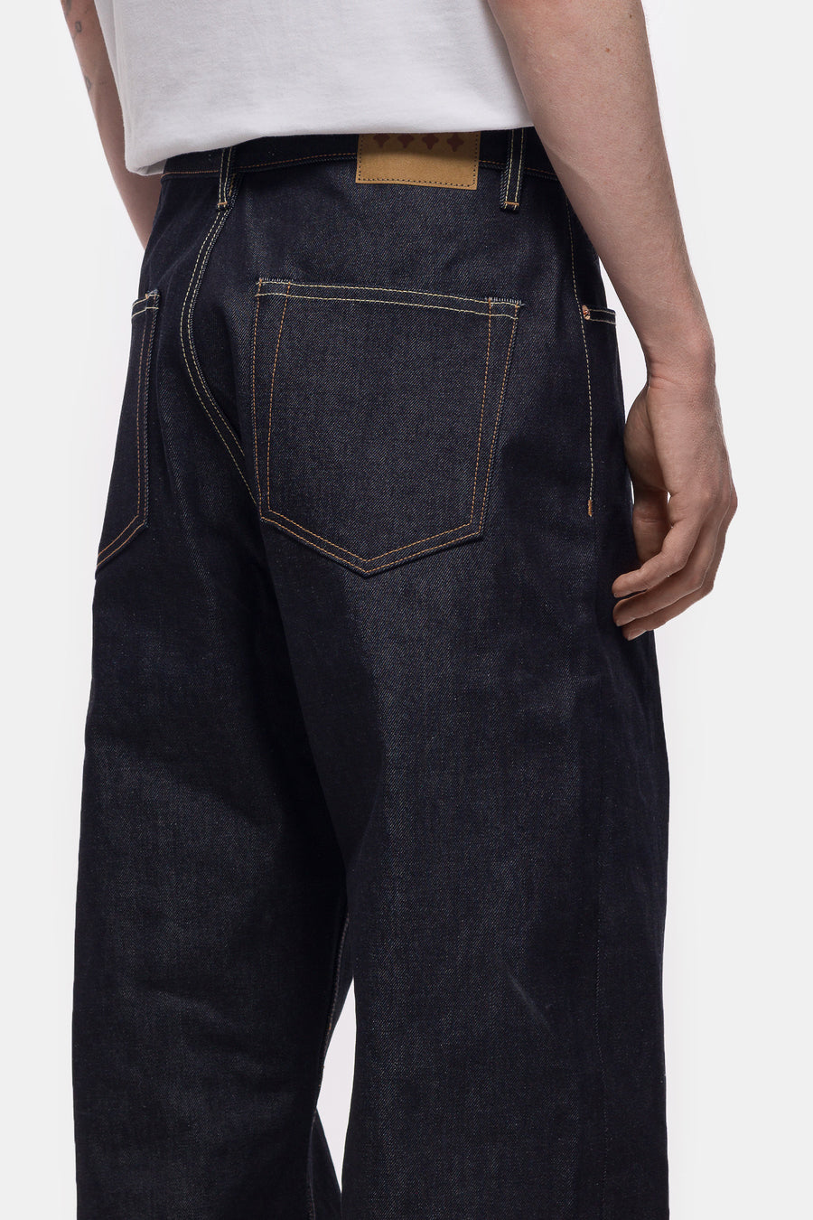 Bare Knuckles Javier Wide Leg Selvedge Jean in Indigo Blue - Notre
