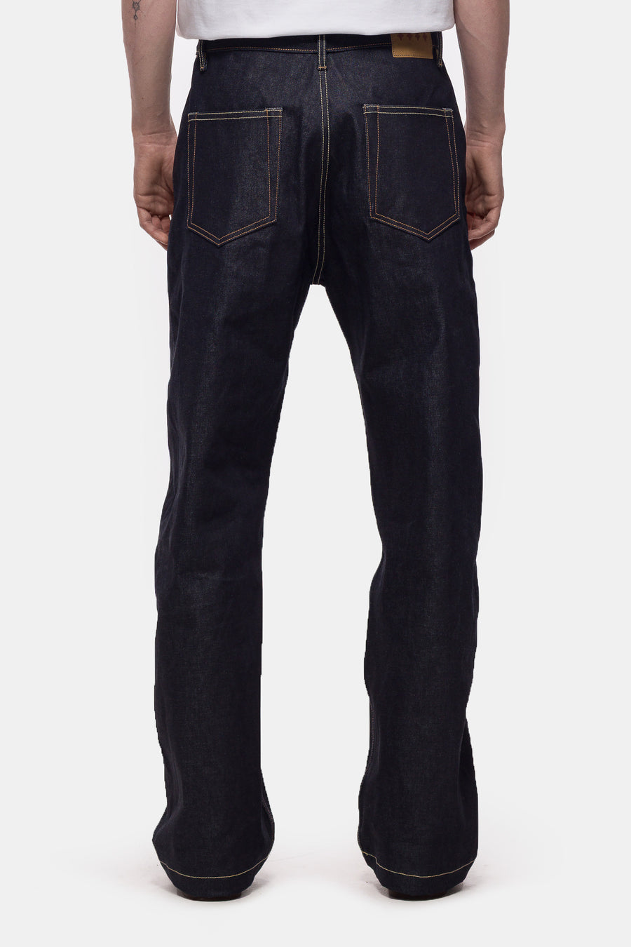 Bare Knuckles Javier Wide Leg Selvedge Jean in Indigo Blue - Notre