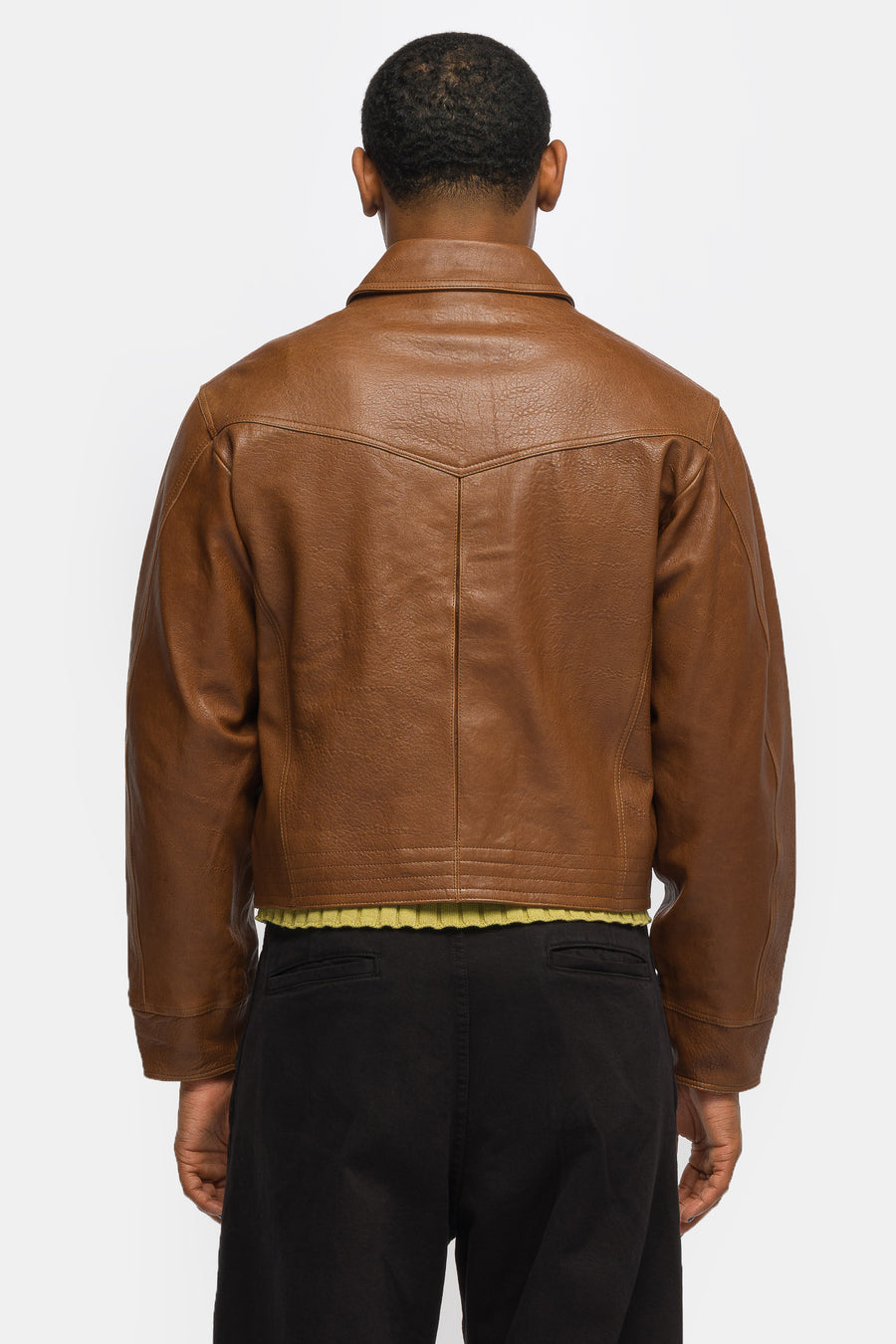 Bare Knuckles Leather Cruiser Jacket in Saddle Brown - Notre
