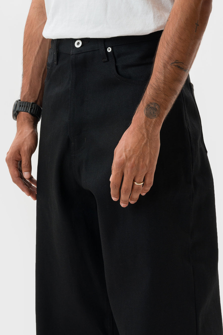 Bare Knuckles Marlo Baggy Jean in Midnight Selvedge - Notre