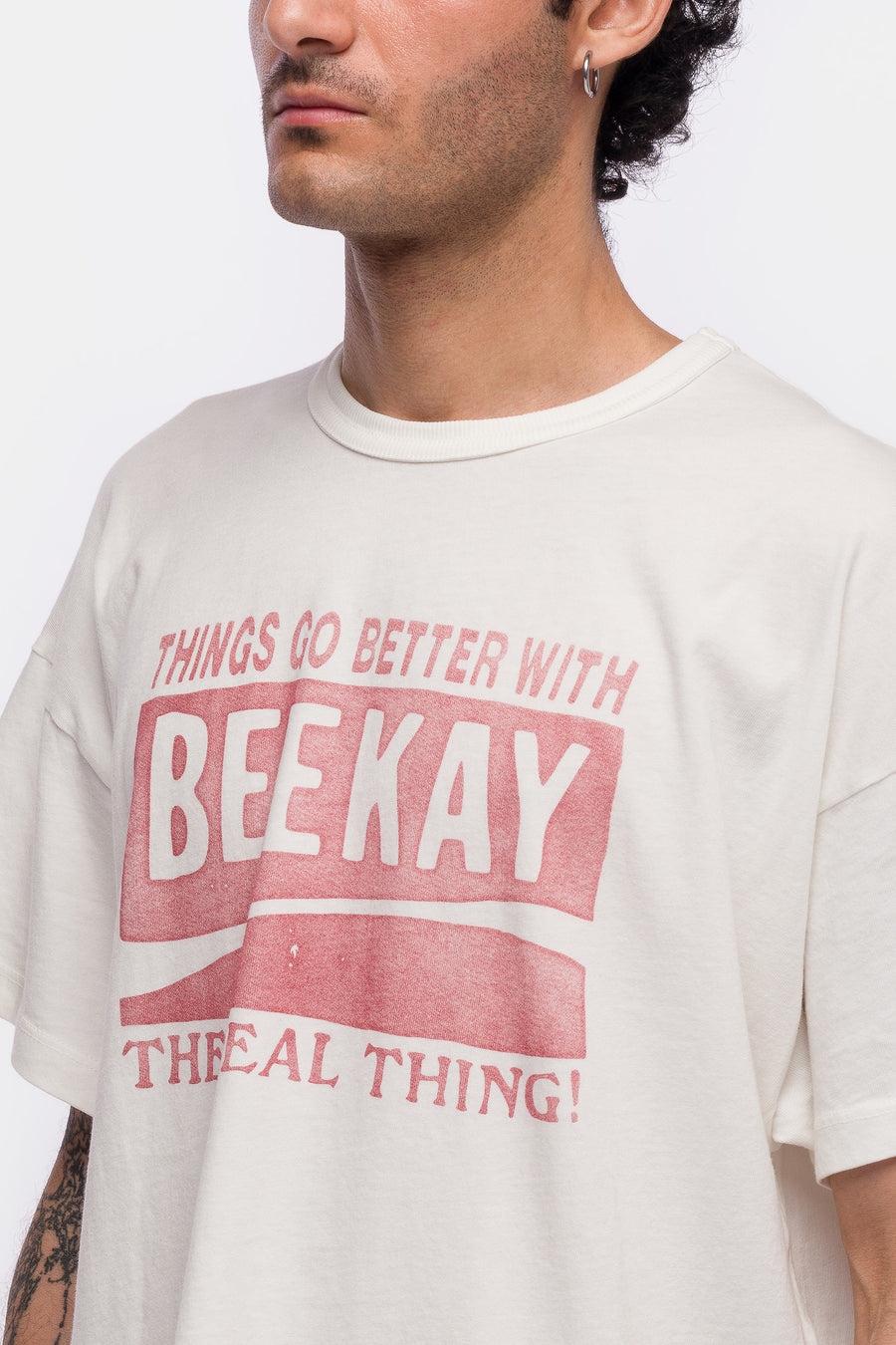 Bare Knuckles Real Thing Basics T-Shirt in Aged White - Notre
