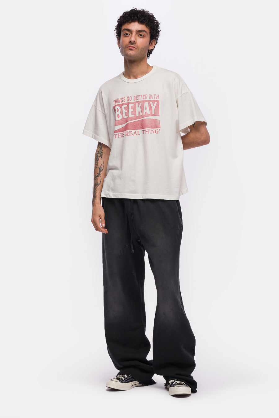 Bare Knuckles Real Thing Basics T-Shirt in Aged White - Notre