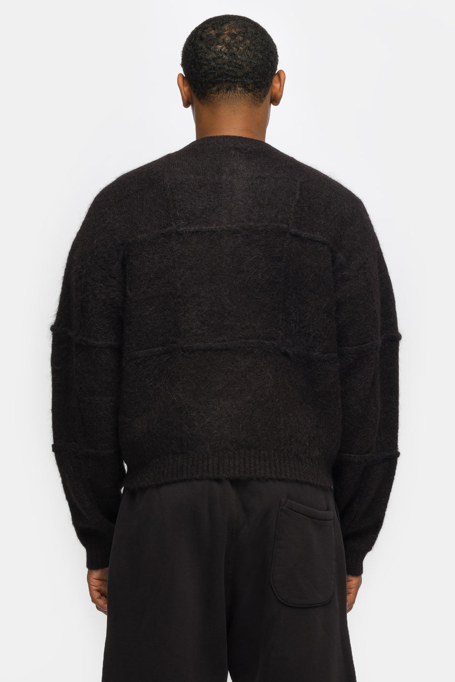 Bare Knuckles Tinsley Alpaca Cardigan in Caviar - Notre