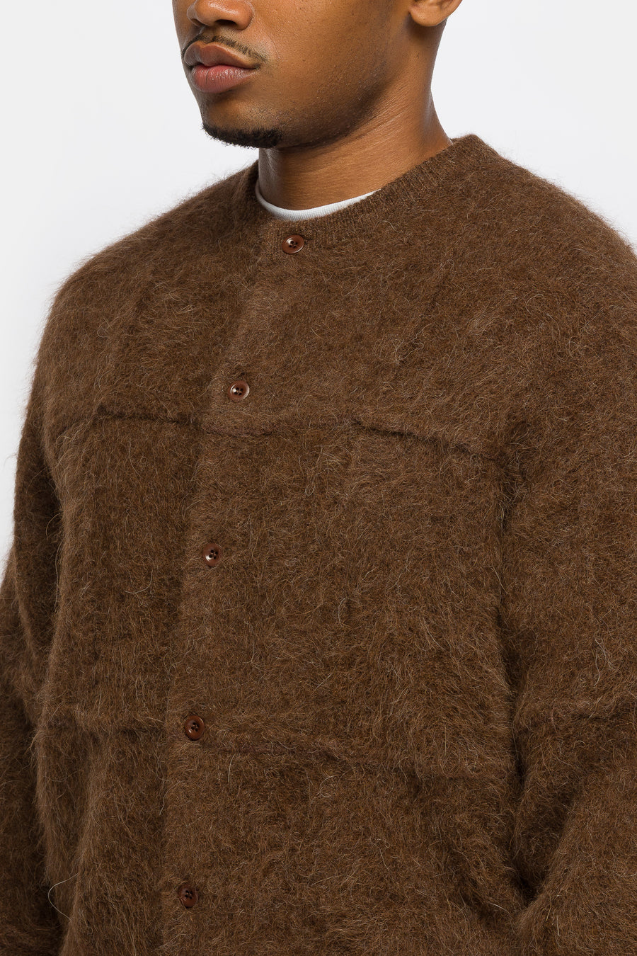 Bare Knuckles Tinsley Alpaca Cardigan in Tobacco - Notre