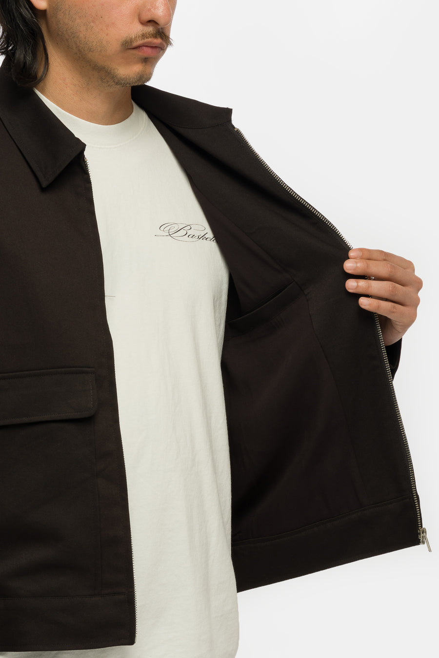 Basketcase Gallery Big Mac Silk Lined Jacket in Jet Black - Notre