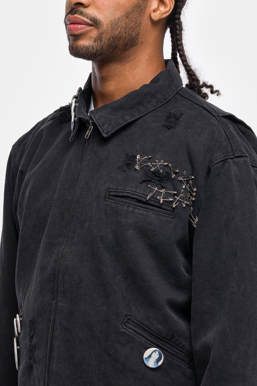 Basketcase Gallery Charms Work Jacket in Vintage Black - Notre