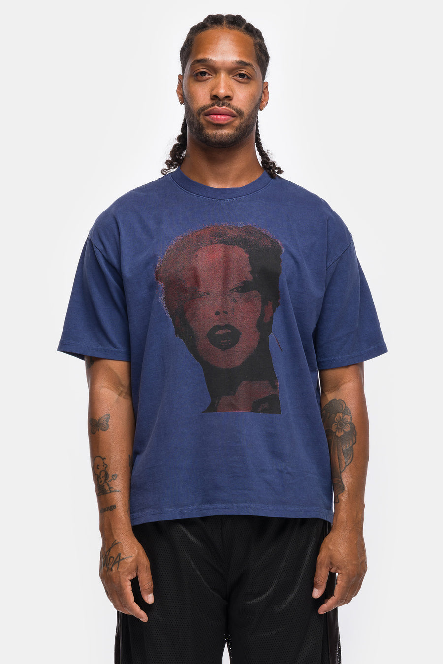 Basketcase Gallery Cocoon T-Shirt in Washed Navy - Notre
