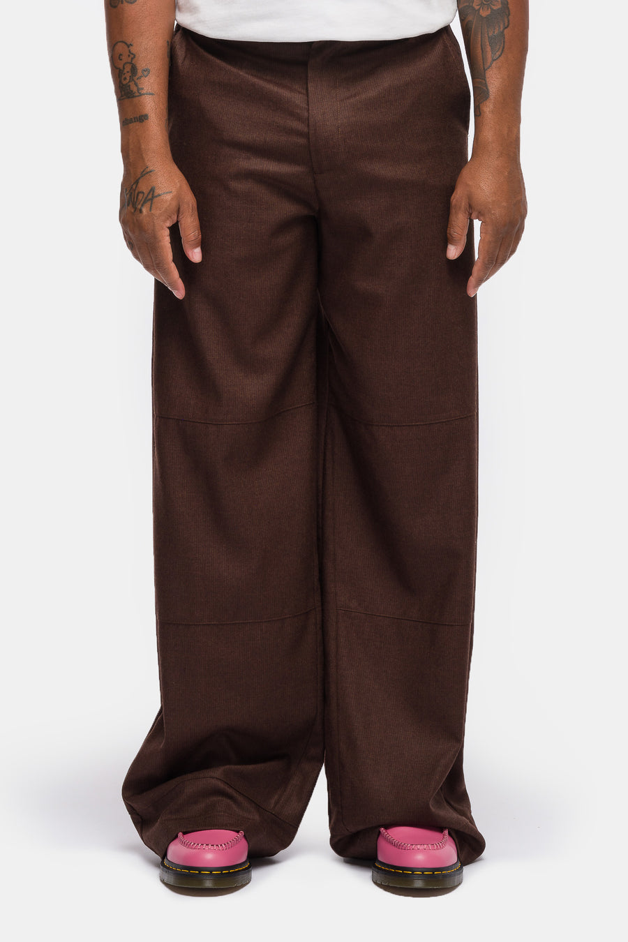 Basketcase Gallery Dagger Trouser in Brown Stripe - Notre
