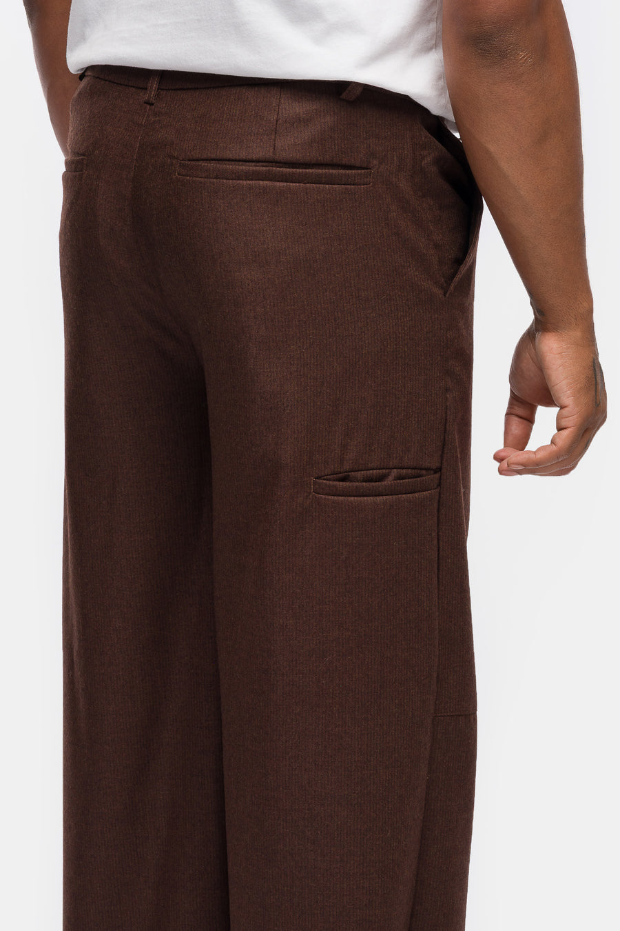 Basketcase Gallery Dagger Trouser in Brown Stripe - Notre